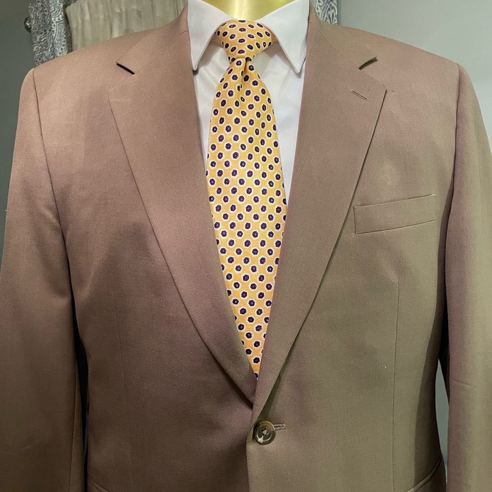 Vintage 100% Wool Brown Chaps Classic Suit